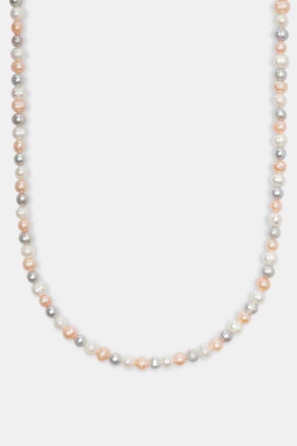Multi Colour Freshwater Pearl Necklace - White