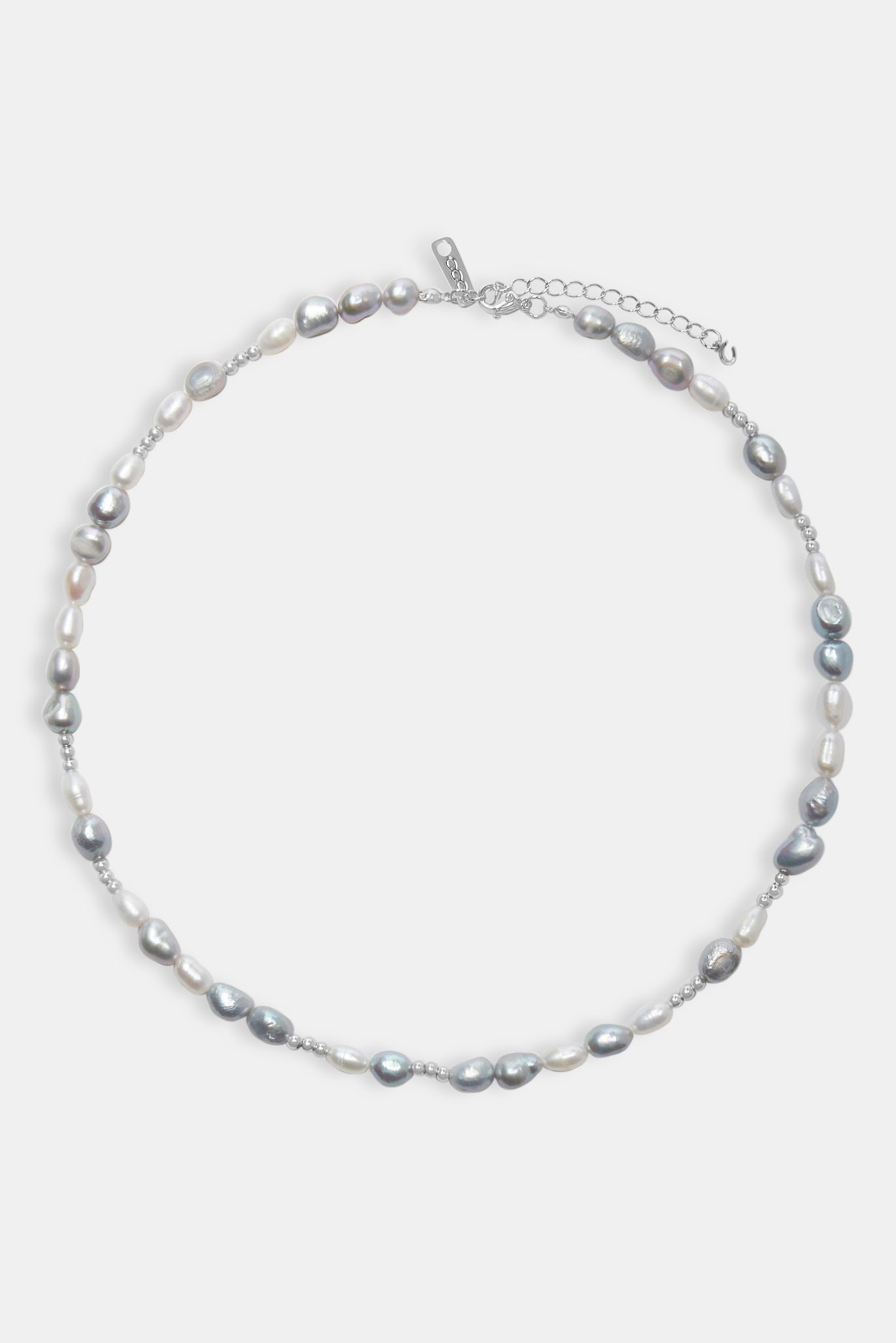 Metallic Freshwater Pearl Ice Ball Necklace - 6mm