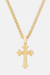 Womens Polished Cross Necklace