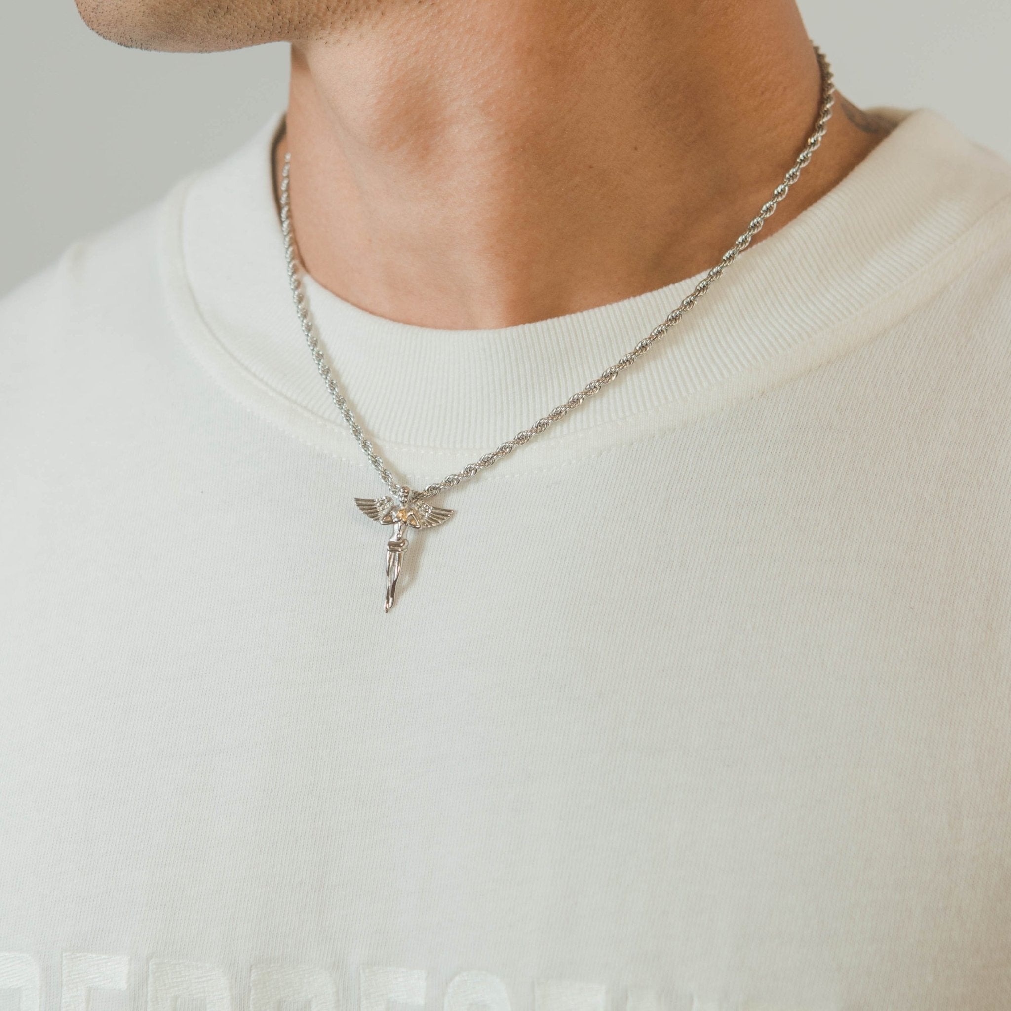 Angel Pendant - White Gold - Cernucci