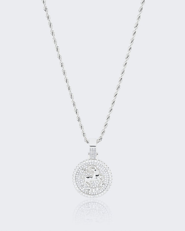 Aries Zodiac Pendant - White Gold - Cernucci