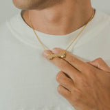 Beware Bone Necklace - Gold - Cernucci