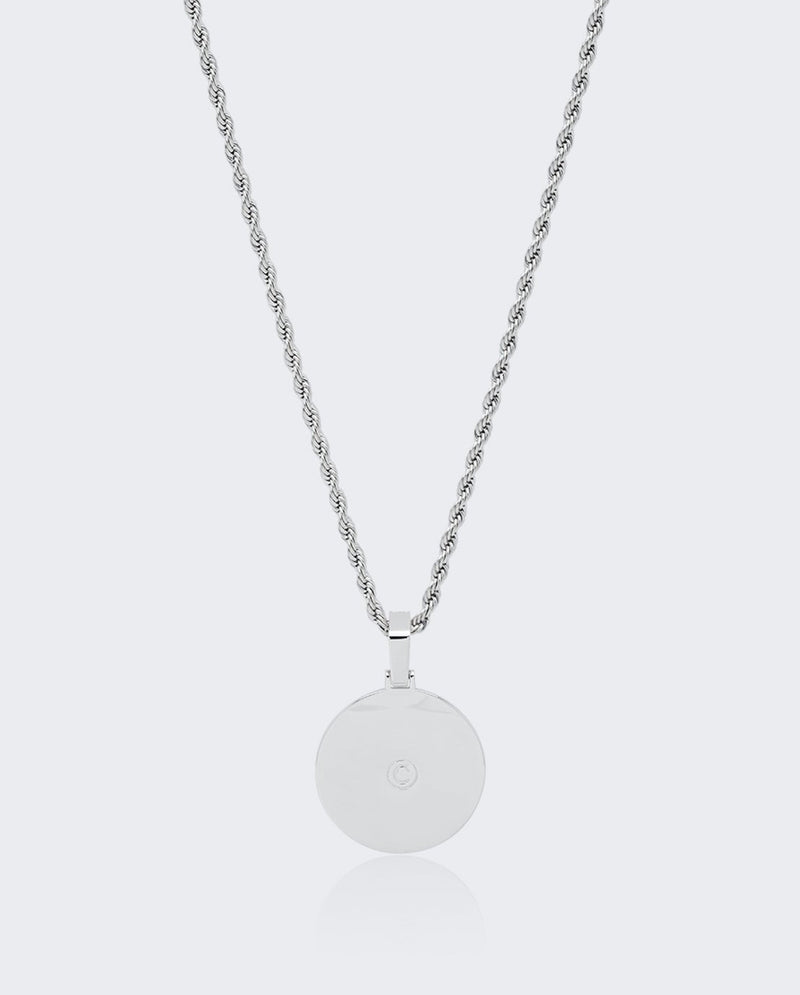 Bitcoin Pendant - White Gold - Cernucci