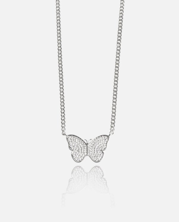 Butterfly Necklace - White Gold - Cernucci