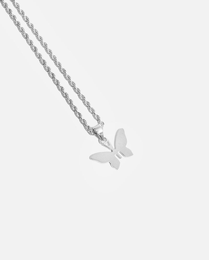 Butterfly Pendant - White Gold - Cernucci