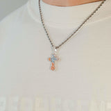 Cernucci Cross Pendant - Orange - Cernucci