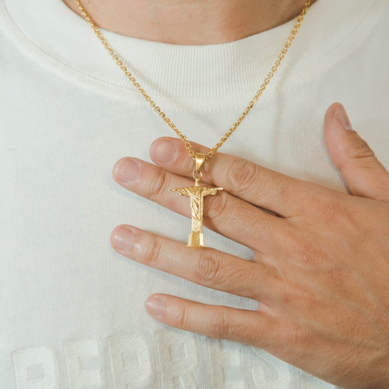 Christ the Redeemer Pendant - Gold - Cernucci