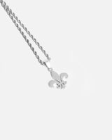 Fleur-de-Lis Pendant - White Gold - Cernucci