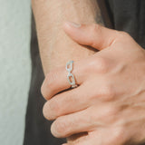 Iced Hermes Ring - White Gold - Cernucci