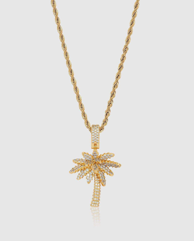 Iced Palm Tree Pendant - Cernucci