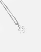 Iced Star Of David Pendant - White Gold - Cernucci