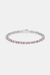 2mm Pink And White Tennis Bracelet