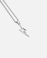 Lightning Bolt Pendant - White Gold - Cernucci