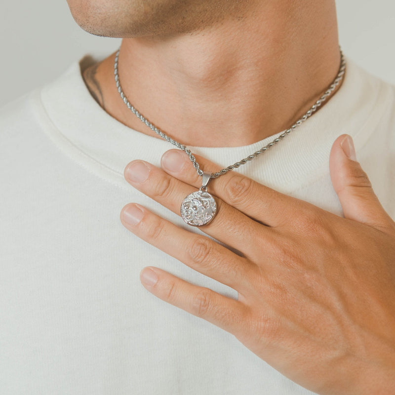 Lion Pendant - White Gold - Cernucci